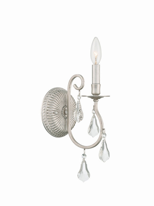 Crystorama 5011-OS-CL-MWP Ashton One Light Wall Sconce Olde Silver Main Image.jpg