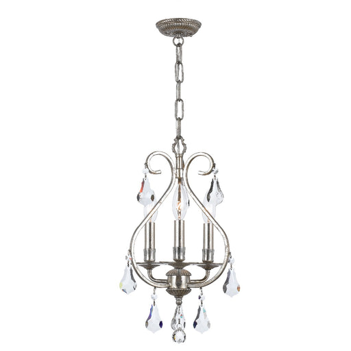 Crystorama 5013-OS-CL-MWP Ashton Three Light Mini Chandelier Olde Silver Alternate Image.jpg