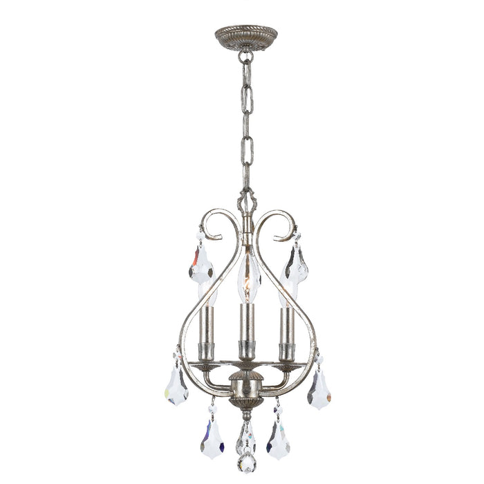 Crystorama 5013-OS-CL-MWP Ashton Three Light Mini Chandelier Olde Silver Alternate Image.jpg