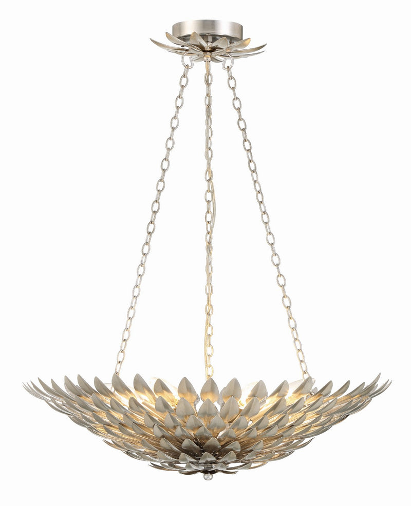 Crystorama 517-SA Broche Six Light Chandelier Antique Silver Main Image.jpg