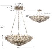 Crystorama 519-SA Broche Eight Light Chandelier Antique Silver Alternate Image 2.jpg