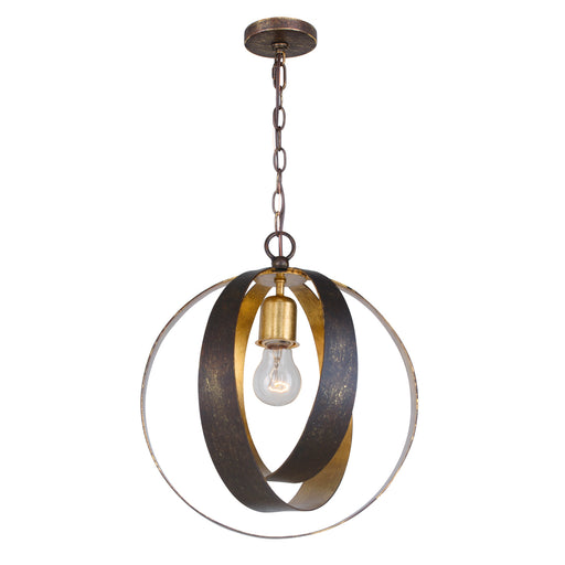 Crystorama 580-EB-GA Luna One Light Mini Chandelier English Bronze / Antique Gold Alternate Image.jpg