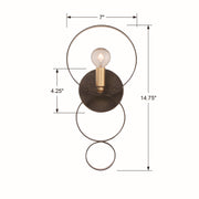 Crystorama 581-EB-GA Luna One Light Wall Sconce English Bronze / Antique Gold Alternate Image.jpg