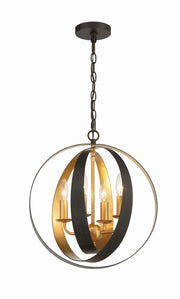 Crystorama 584-EB-GA Luna Four Light Mini Chandelier English Bronze / Antique Gold Main Image.jpg