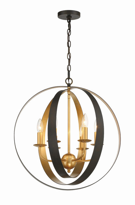 Crystorama 585-EB-GA Luna Six Light Chandelier English Bronze / Antique Gold Main Image.jpg