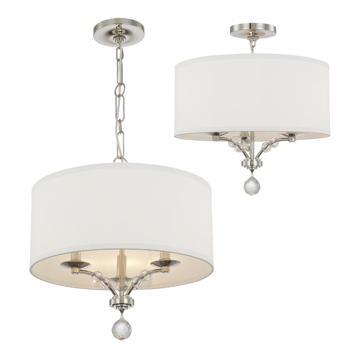 Crystorama 8005-PN Mirage Three Light Mini Chandelier Polished Nickel Alternate Image 2.jpg