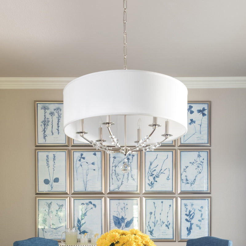 Crystorama 8006-PN Mirage Six Light Chandelier Polished Nickel Alternate Image 4.jpg