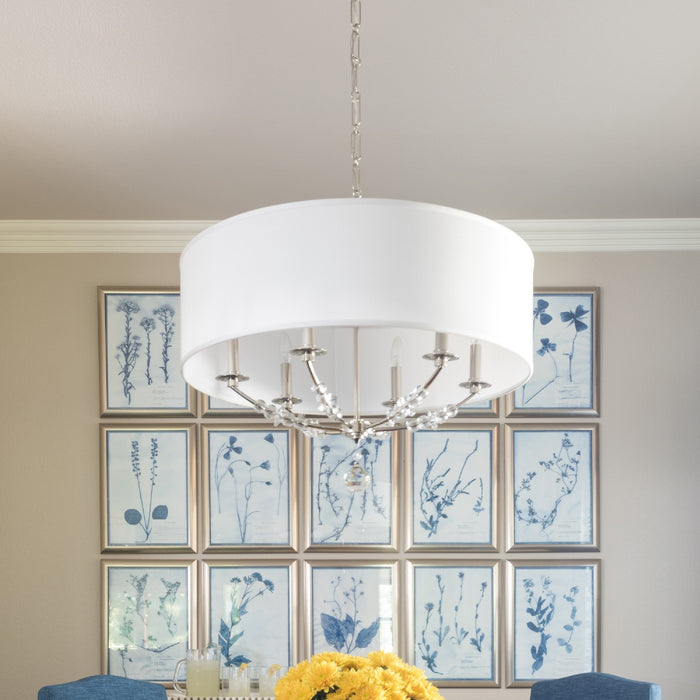 Crystorama 8006-PN Mirage Six Light Chandelier Polished Nickel Alternate Image 4.jpg