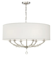 Crystorama 8006-PN Mirage Six Light Chandelier Polished Nickel Main Image.jpg