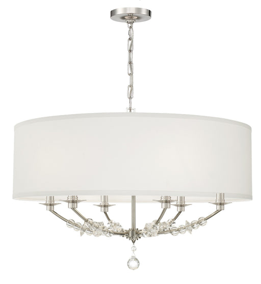 Crystorama 8006-PN Mirage Six Light Chandelier Polished Nickel Main Image.jpg