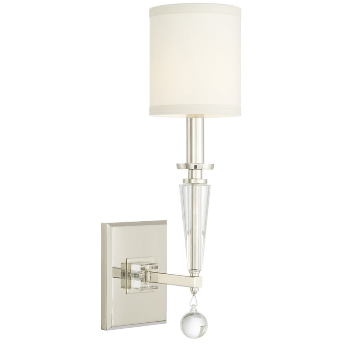 Crystorama 8101-PN Paxton One Light Wall Sconce Polished Nickel Main Image.jpg