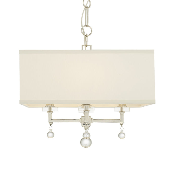 Crystorama 8105-PN Paxton Four Light Chandelier Polished Nickel Alternate Image 2.jpg