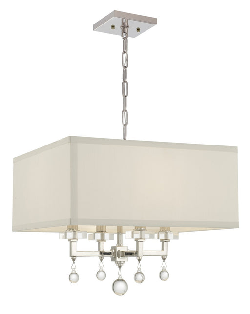 Crystorama 8105-PN Paxton Four Light Chandelier Polished Nickel Main Image.jpg