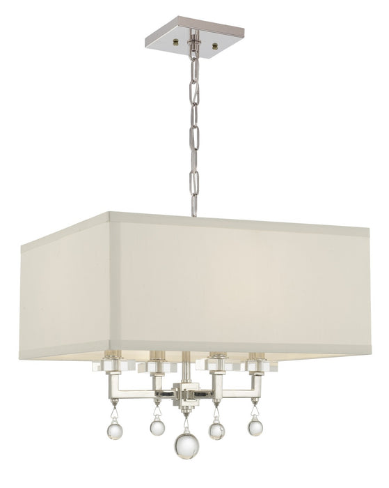Crystorama 8105-PN Paxton Four Light Chandelier Polished Nickel Main Image.jpg