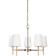 Generation Lighting 3140405-848 Driscoll Five Light Chandelier, Satin Brass Main Image.jpg