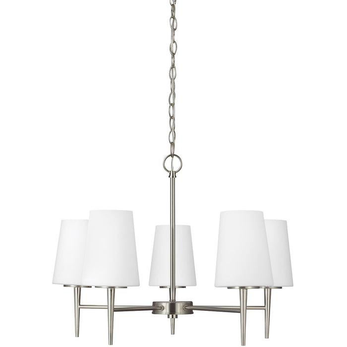 Generation Lighting 3140405-962 Driscoll Five Light Chandelier, Brushed Nickel Main Image.jpg
