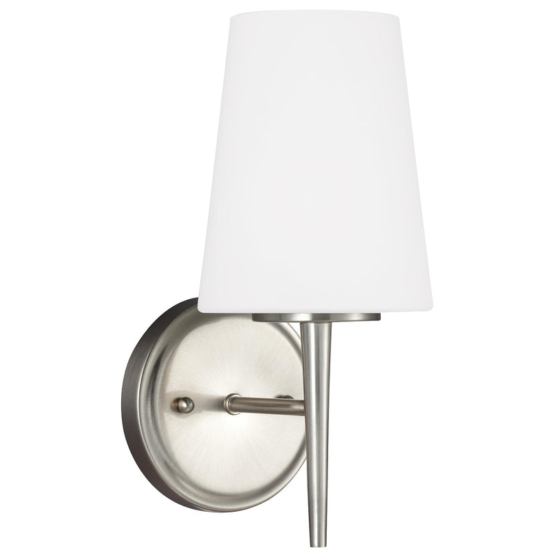 Generation Lighting 4140401-962 Driscoll One Light Wall / Bath Sconce, Brushed Nickel Main Image.jpg