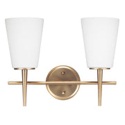 Generation Lighting 4440402-848 Driscoll Two Light Wall / Bath, Satin Brass Main Image.jpg