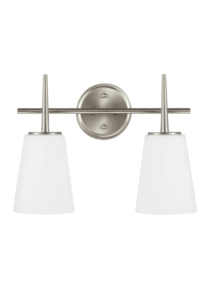 Generation Lighting 4440402-962 Driscoll Two Light Wall / Bath, Brushed Nickel Alternate Image.jpg