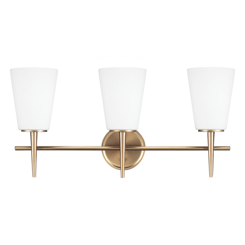 Generation Lighting 4440403-848 Driscoll Three Light Wall / Bath, Satin Brass Main Image.jpg