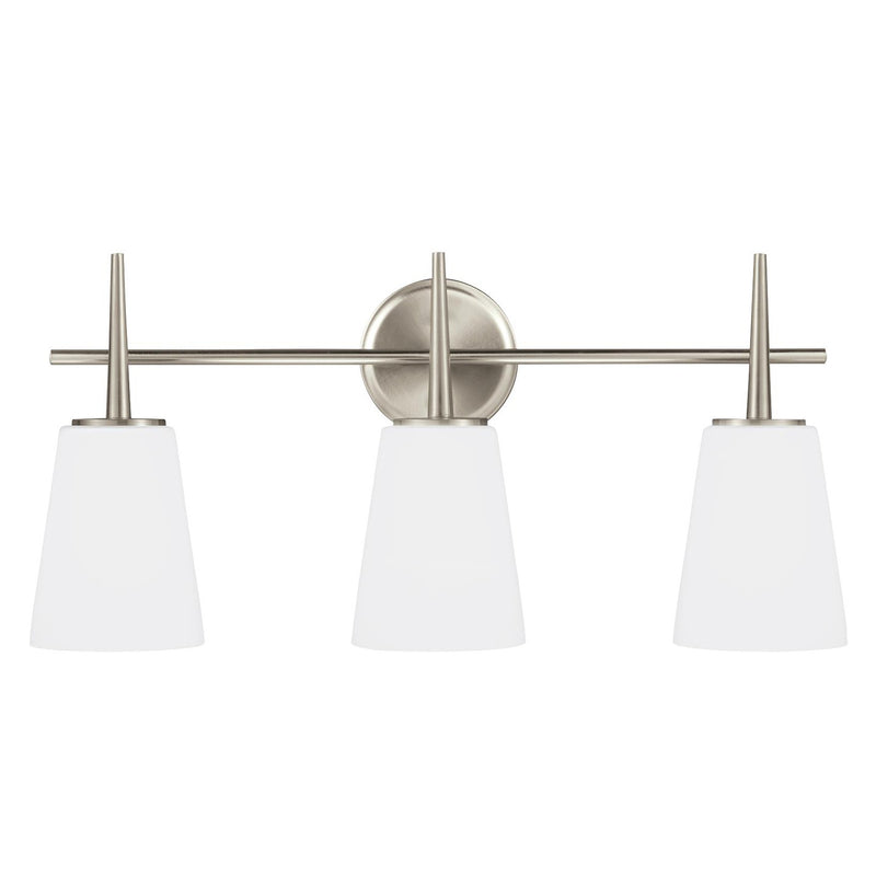 Generation Lighting 4440403-962 Driscoll Three Light Wall / Bath, Brushed Nickel Main Image.jpg