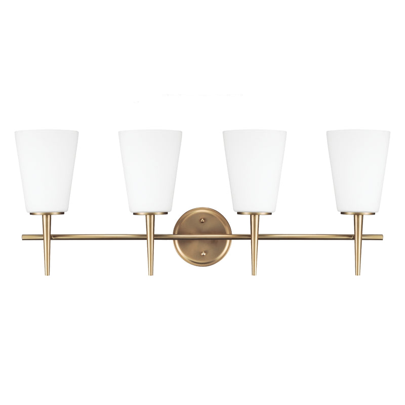 Generation Lighting 4440404-848 Driscoll Four Light Wall / Bath, Satin Brass Main Image.jpg