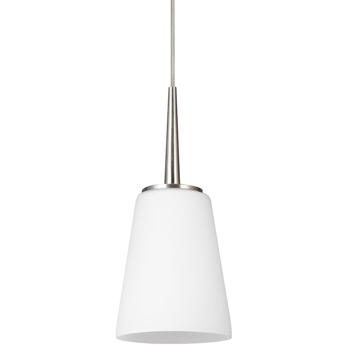 Generation Lighting 6140401-962 Driscoll One Light Mini-Pendant, Brushed Nickel Main Image.jpg