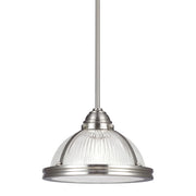 Generation Lighting 65060-962 Pratt Street Prismatic One Light Pendant, Brushed Nickel Main Image.jpg
