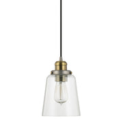 Capital Lighting 3718GA-135 Fallon One Light Pendant, Graphite and Aged Brass Main Image.jpg