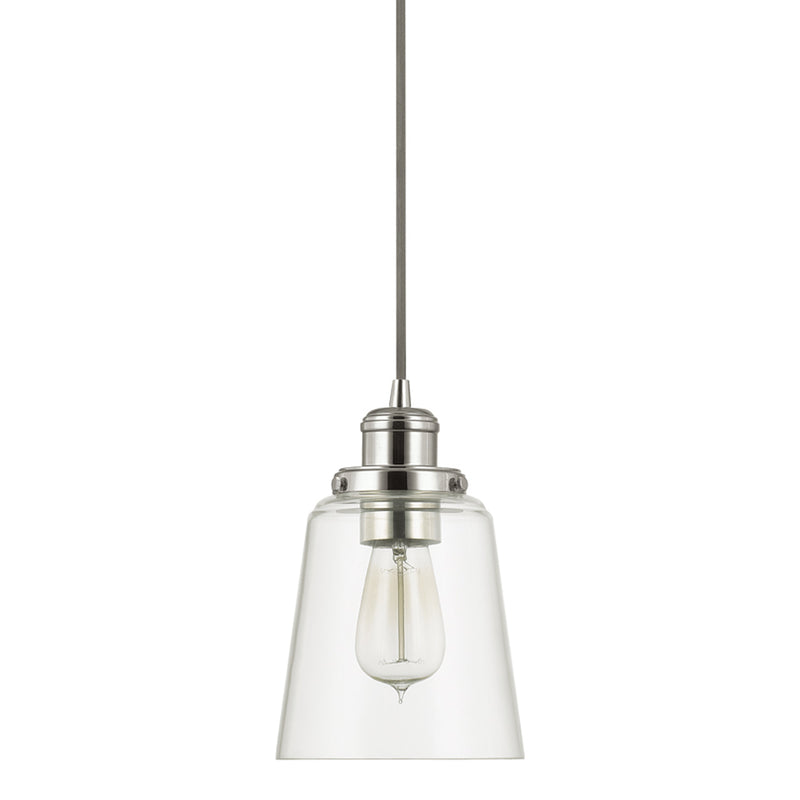 Capital Lighting 3718PN-135 Fallon One Light Pendant, Polished Nickel Main Image.jpg