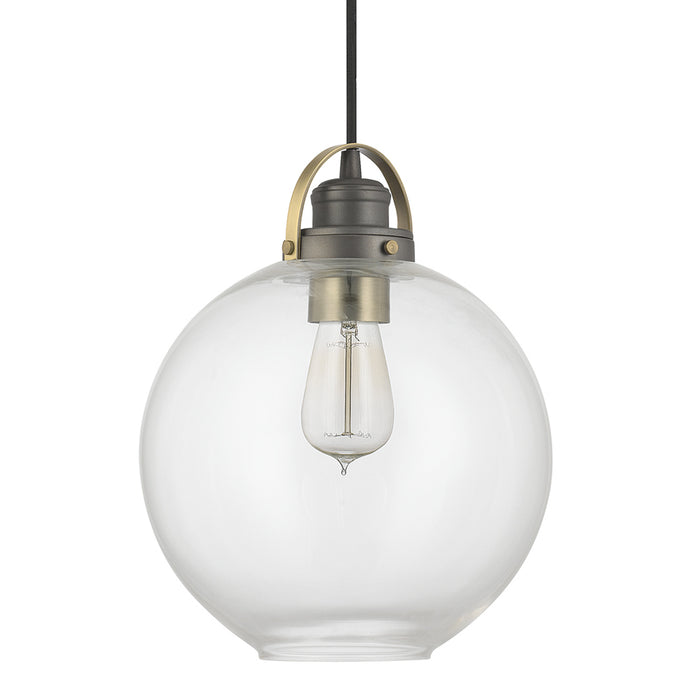 Capital Lighting 4641GA-136 Dean One Light Pendant, Graphite and Aged Brass Main Image.jpg