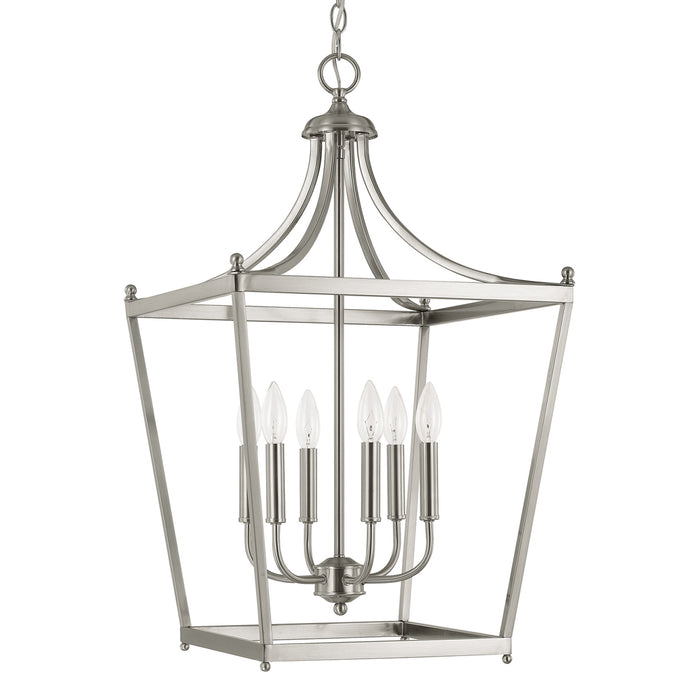 Capital Lighting 9552BN Stanton Six Light Foyer Pendant, Brushed Nickel Main Image.jpg