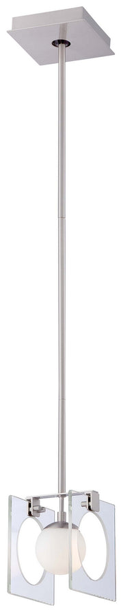 George Kovacs P991-084 Hole-In-One One Light Mini Pendant, Brushed Nickel Main Image.jpg