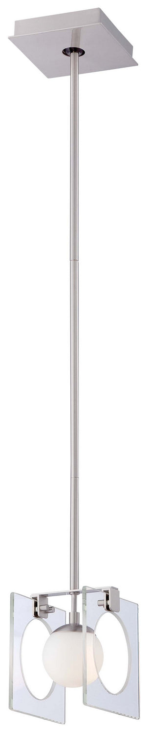 George Kovacs P991-084 Hole-In-One One Light Mini Pendant, Brushed Nickel Main Image.jpg