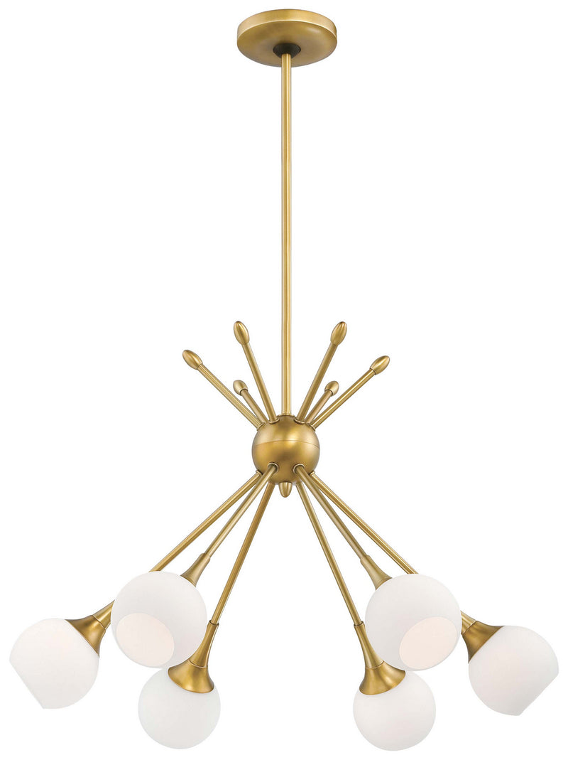 George Kovacs P1806-248 Pontil Six Light Chandelier, Honey Gold Main Image.jpg