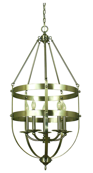 Framburg 1017 BN Hannover Five Light Chandelier, Brushed Nickel Main Image.jpg