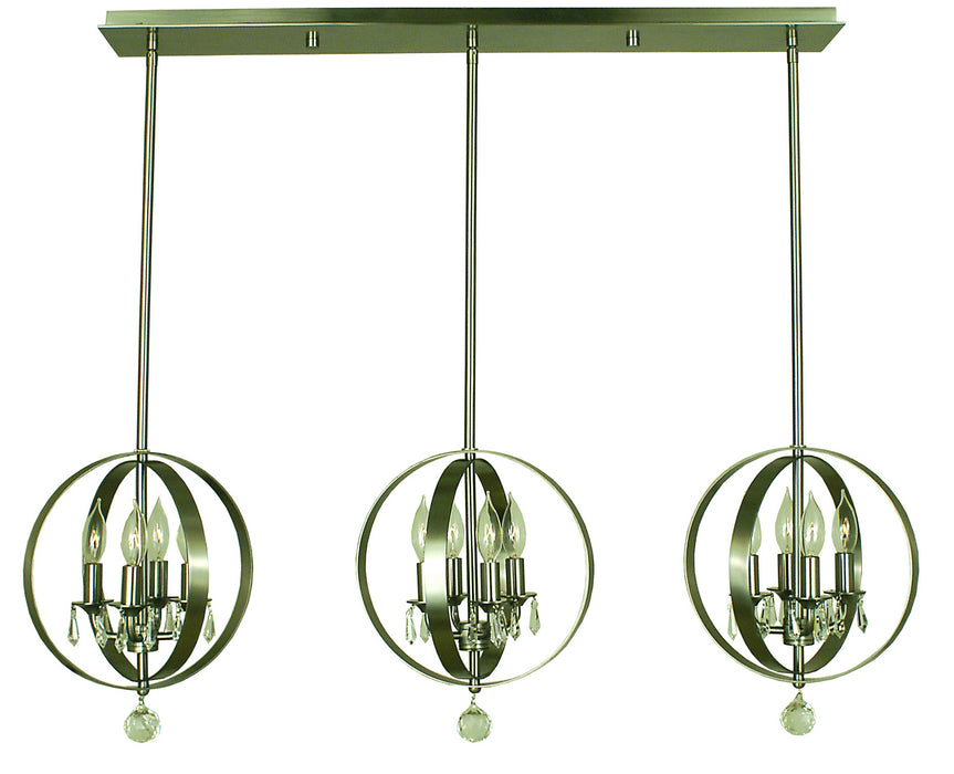 Framburg 1051 BN Constellation 12 Light Island Chandelier, Brushed Nickel Main Image.jpg