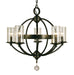 Framburg 1075 MB Compass Five Light Chandelier, Mahogany Bronze Main Image.jpg