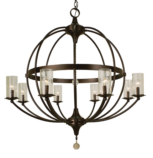 Framburg 1078 MB Compass Eight Light Foyer Chandelier, Mahogany Bronze Main Image.jpg