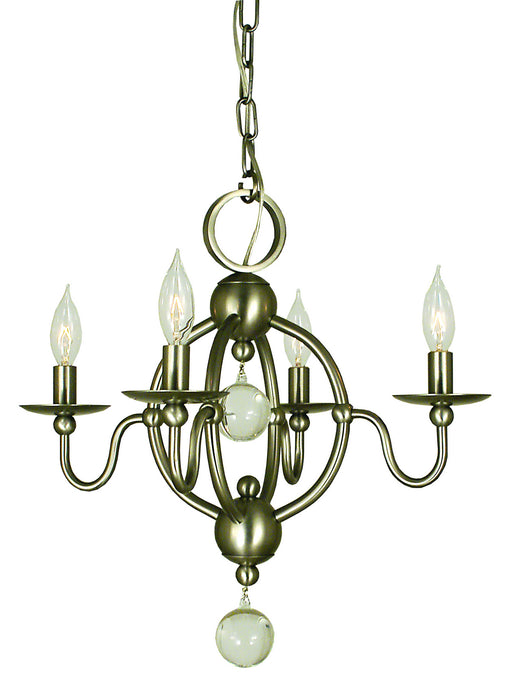 Framburg 1159 BN Quatrefoil Four Light Chandelier, Brushed Nickel Main Image.jpg