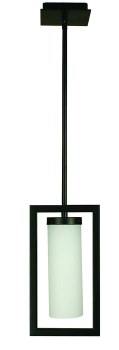 Framburg 1196 MBLACK Theorem One Light Pendant, Matte Black Main Image.jpg