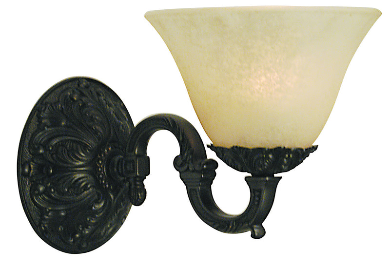 Framburg 7881 MB/CM Napoleonic One Light Wall Sconce, Mahogany Bronze with Champagne Marble Glass Main Image.jpg