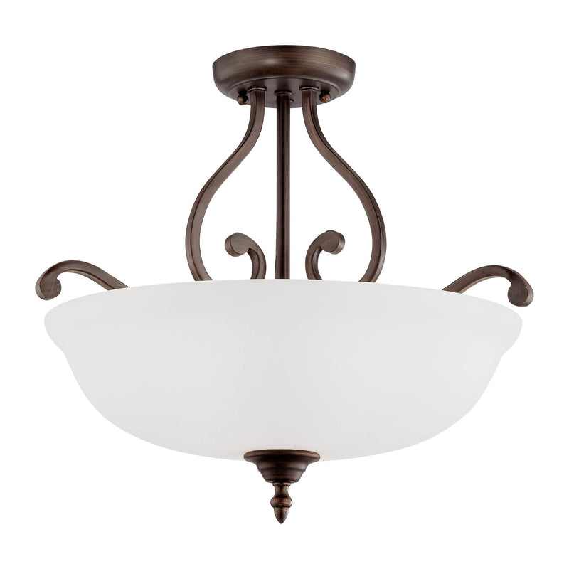 Millennium 1573-RBZ Courtney Lakes Three Light Semi-Flush Mount, Rubbed Bronze Main Image.jpg
