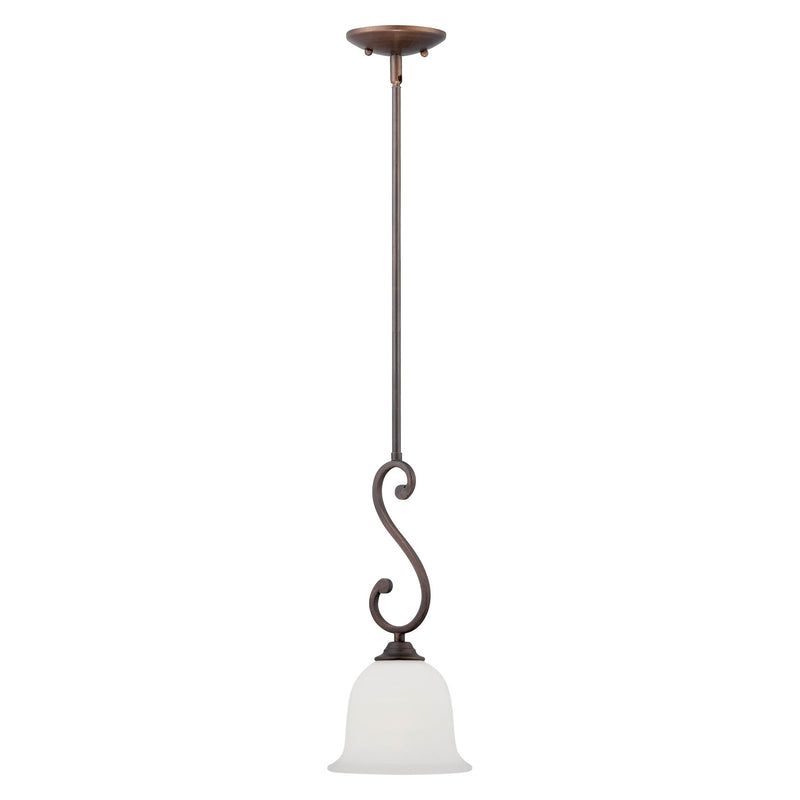Millennium 1581-RBZ Courtney Lakes One Light Mini Pendant, Rubbed Bronze Main Image.jpg