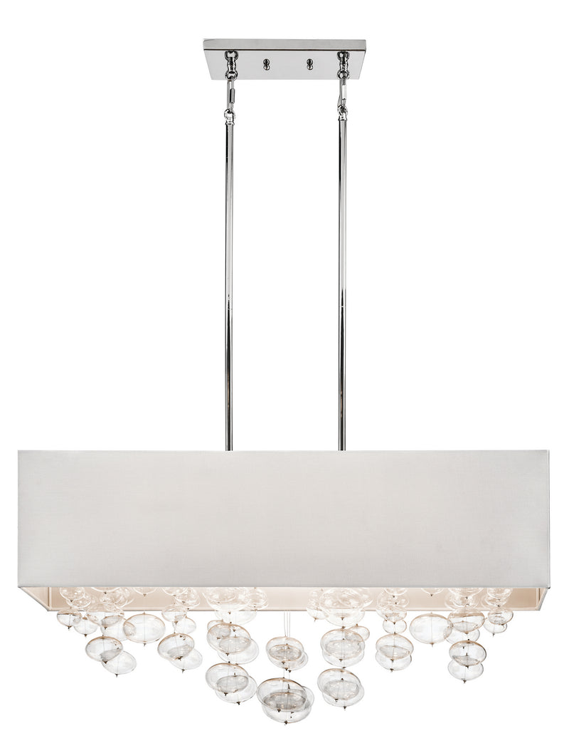 Kichler 83248 Six Light Linear Chandelier, Chrome