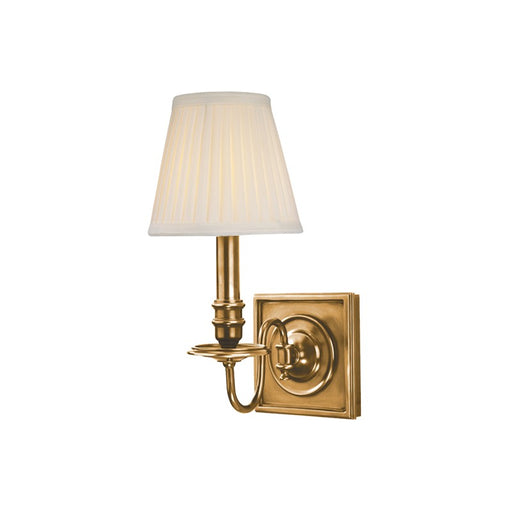 Hudson Valley 201-AGB Sheldrake One Light Wall Sconce, Aged Brass Main Image.jpg