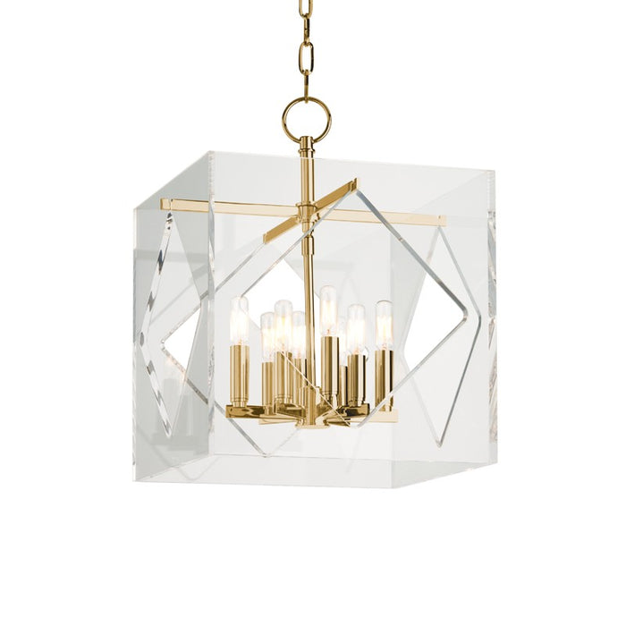 Hudson Valley 5916-AGB Travis Eight Light Pendant, Aged Brass Main Image.jpg