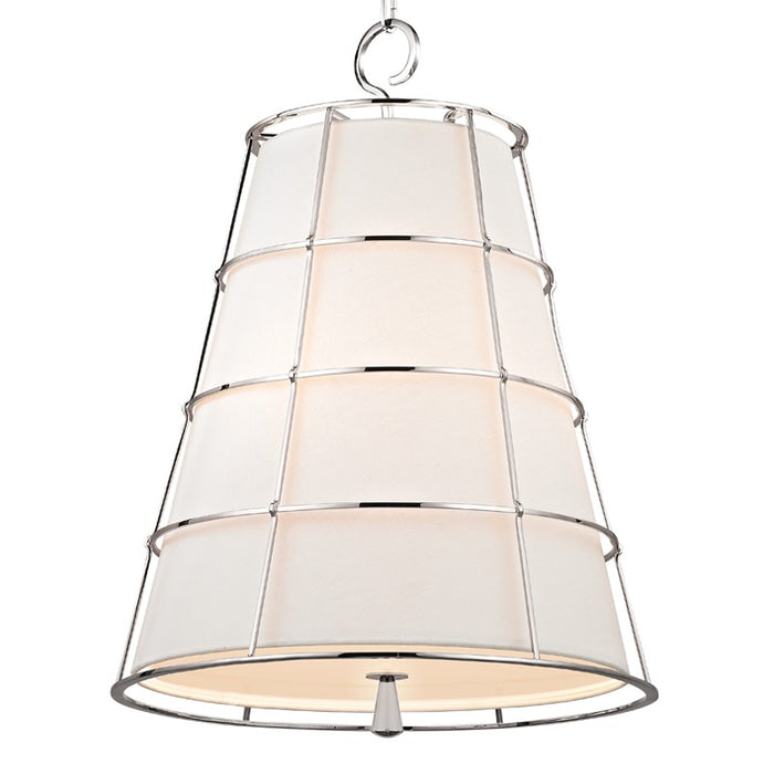 Hudson Valley 9820-PN Savona Three Light Pendant, Polished Nickel Main Image.jpg