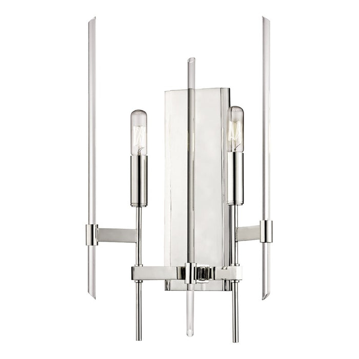 Hudson Valley 9902-PN Bari Two Light Wall Sconce, Polished Nickel Main Image.jpg