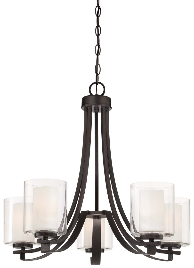 Minka-Lavery 4105-172 Parsons Studio Five Light Chandelier, Smoked Iron Main Image.jpg
